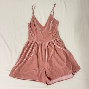 Gianni Bini Blush Velvet Jumpsuit